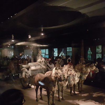 Horses and chariots in Exhibition Hall