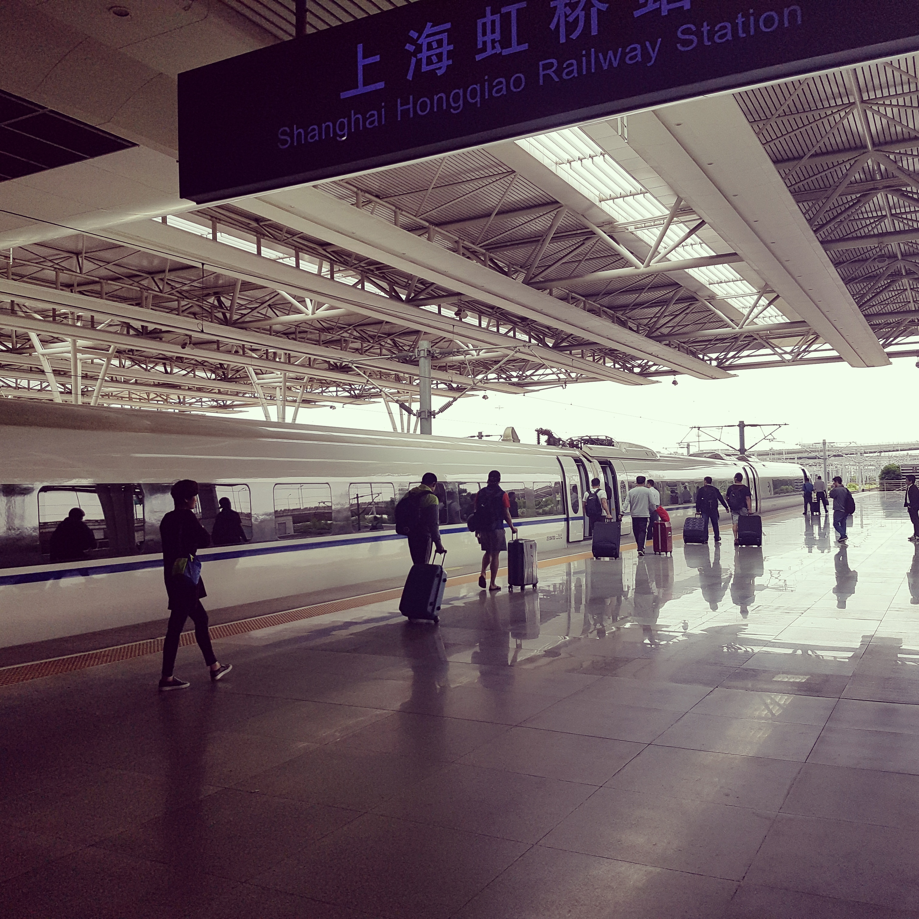 Train on platform