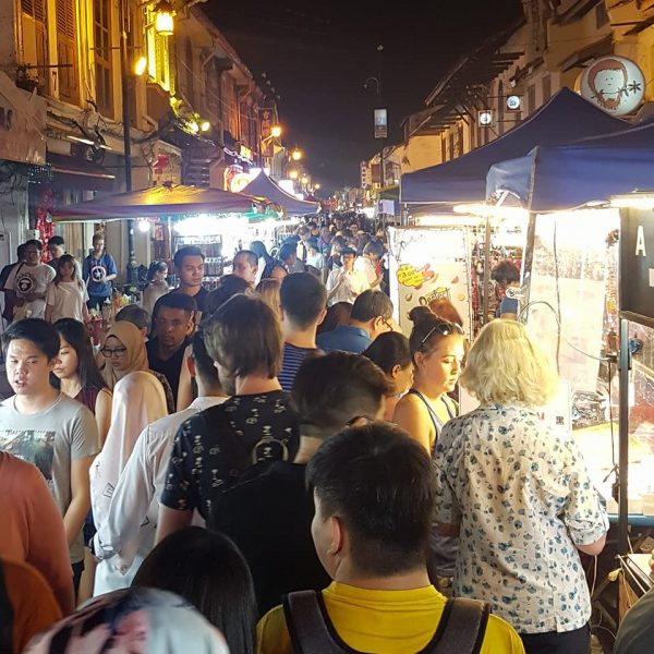 Busy night market